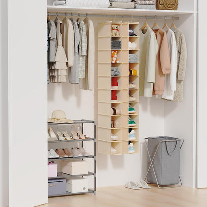 MAX Houser 10-Shelf Hanging Shoe Shelf Organizer, Hanging Shoe Storage for Closet,Pack of 2(Grey)