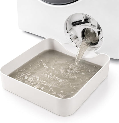 2027 Universal Front-Load Washing Machine Drain Pan - Washing Machine Drainage Tray for Basements, Apartments, Garages, Rentals, Easy Installation (Gray)