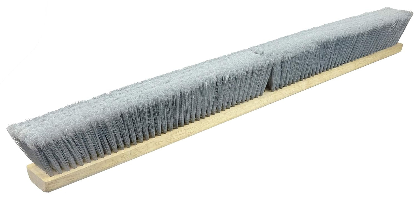 Weiler 42042 24" Fine Sweep Floor Brush, Flagged Silver Polystyrene Fill, Natural