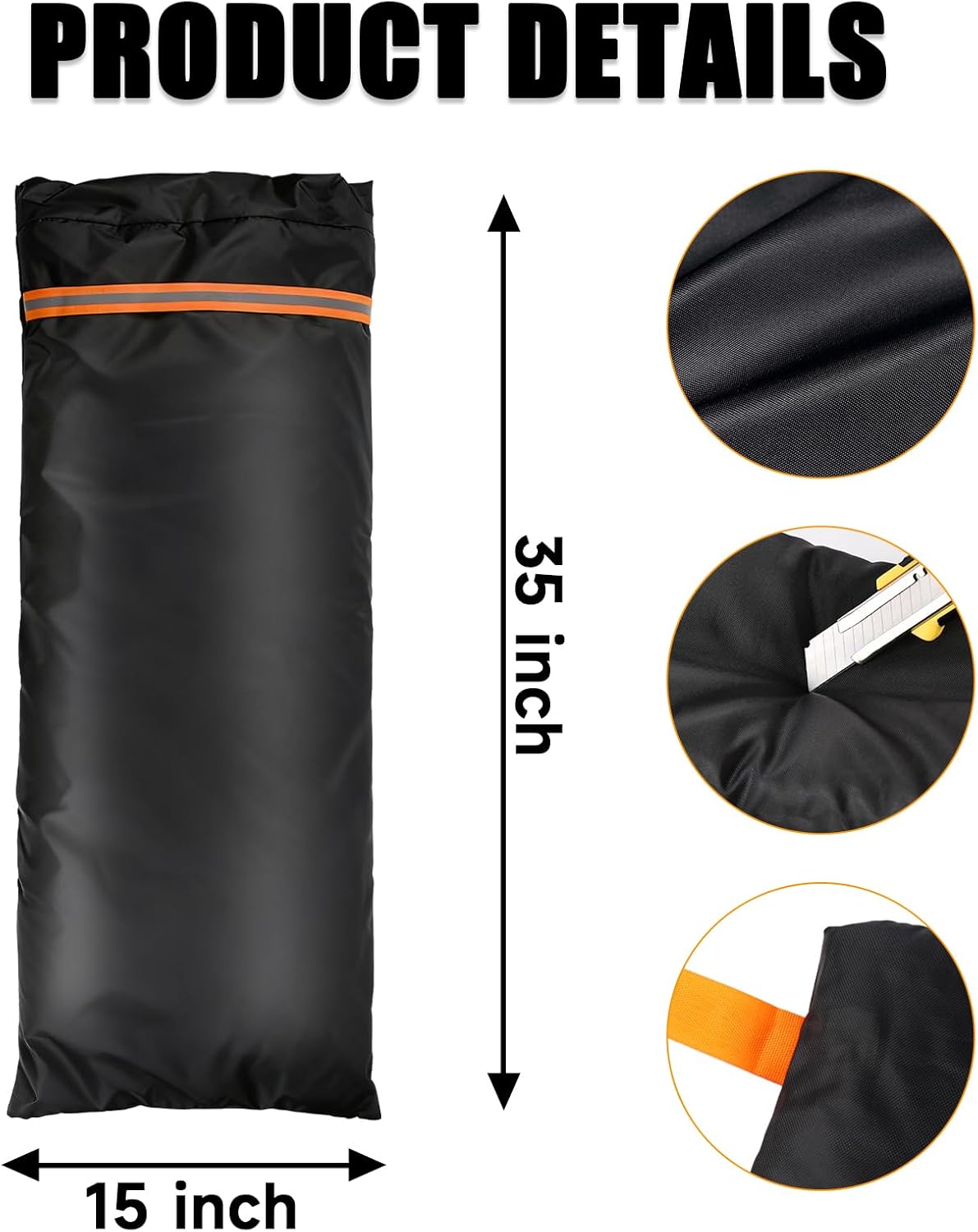 2 Pack Outdoor Faucet Covers for Winter, 6.7" W x 8.3" H Outdoor Water Faucet Cover Socks for Winter Freeze Protection Pipe Reusable Waterproof Insulated Spigot Covers with Reflective Strips, Black