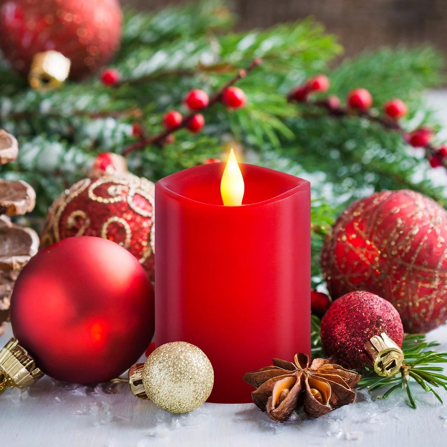 3x4 Flickering Flameless Candles Set of 3,Real Wax Pillar LED Candles,with Timer,4 inch Flameless Candles with Remote,for Party Wedding Holiday Home Decor,Ivory