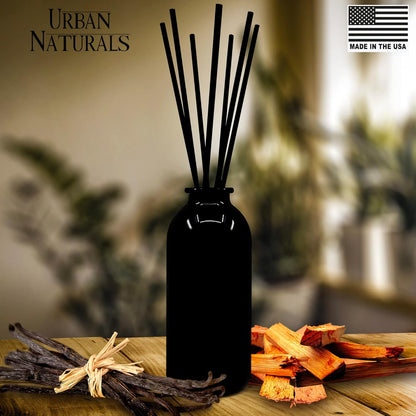 Urban Naturals Smoked Vanilla Reed Diffuser Set with Vanilla Bean, Sandalwood & Leather | Made in the USA - Colors C