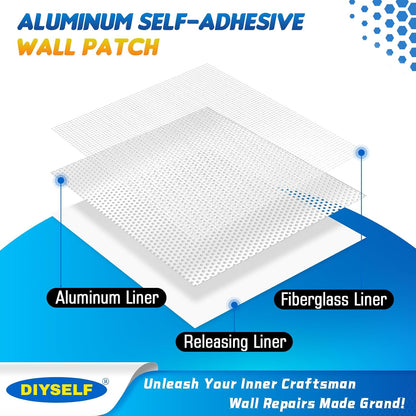 DIYSELF 9 Pack Drywall Repair Kit, Surface Repair Kit, Spackle Wall Repair, 2×100g (7oz Total) Putty, White Drywall Mud, Plaster for Holes, Cracks, Gaps, Fast-Drying Hole Filler with Scraper, Sander