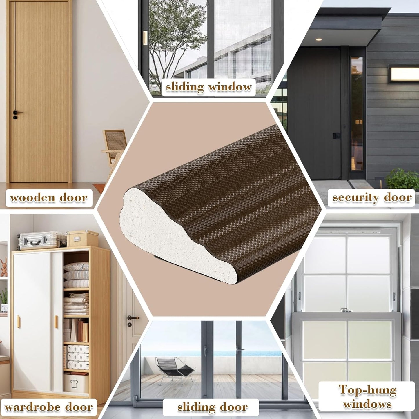 16.4 Ft Weather Stripping Door Seal Strip,Self-Adhesive Foam Weather Strip for Window Door Insulation,Soundproofing Weatherstripping for Windows Gap Filler,Wedge Window Sealer Tape for Winter,Black