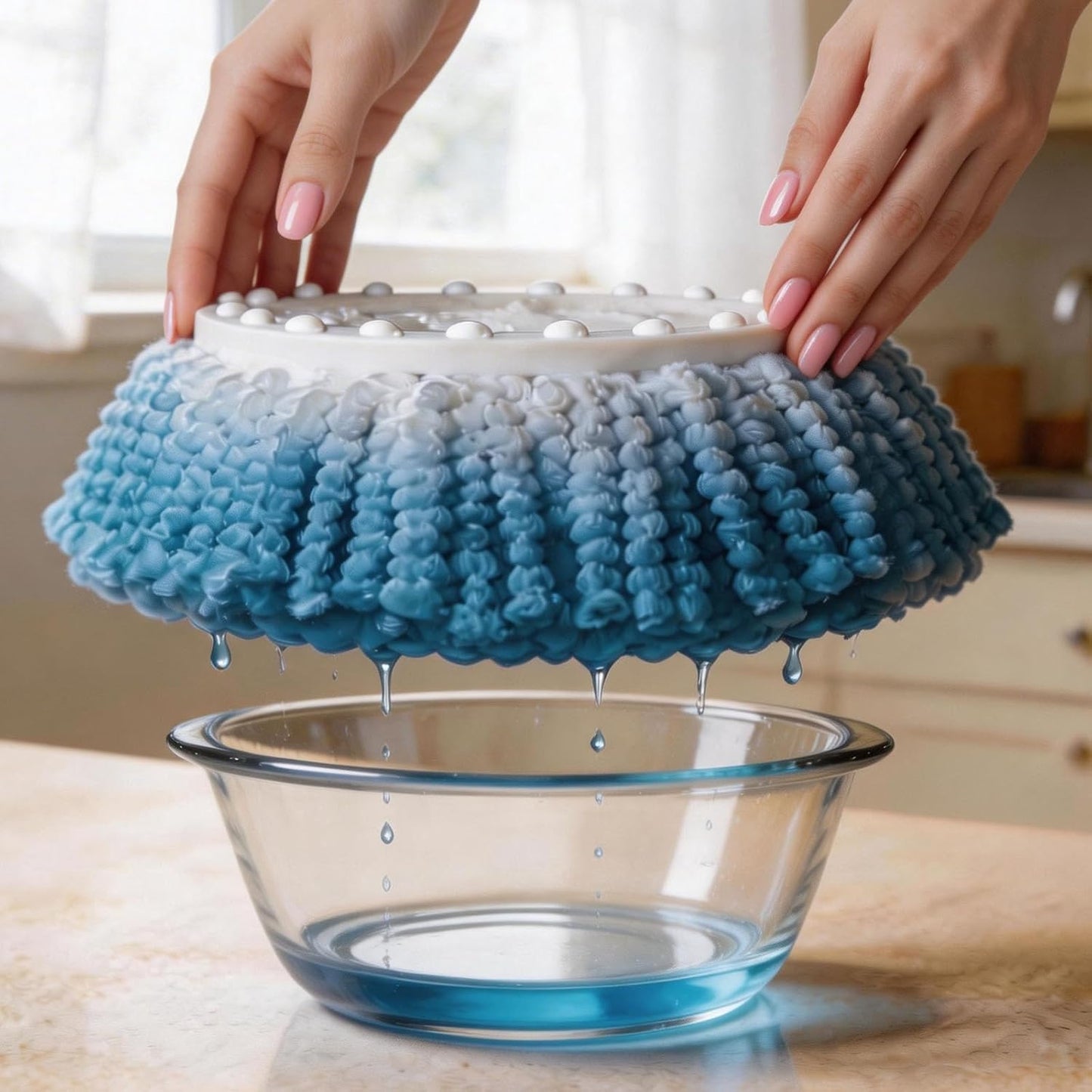 Spin Mop and Bucket System with180-Degree Rotating Head Telescopic Handle Dual Chamber Bucket Floor Cleaning Set with 3 Mop Refills Dual-Function Wringing Hand-Press and Foot-Pedal