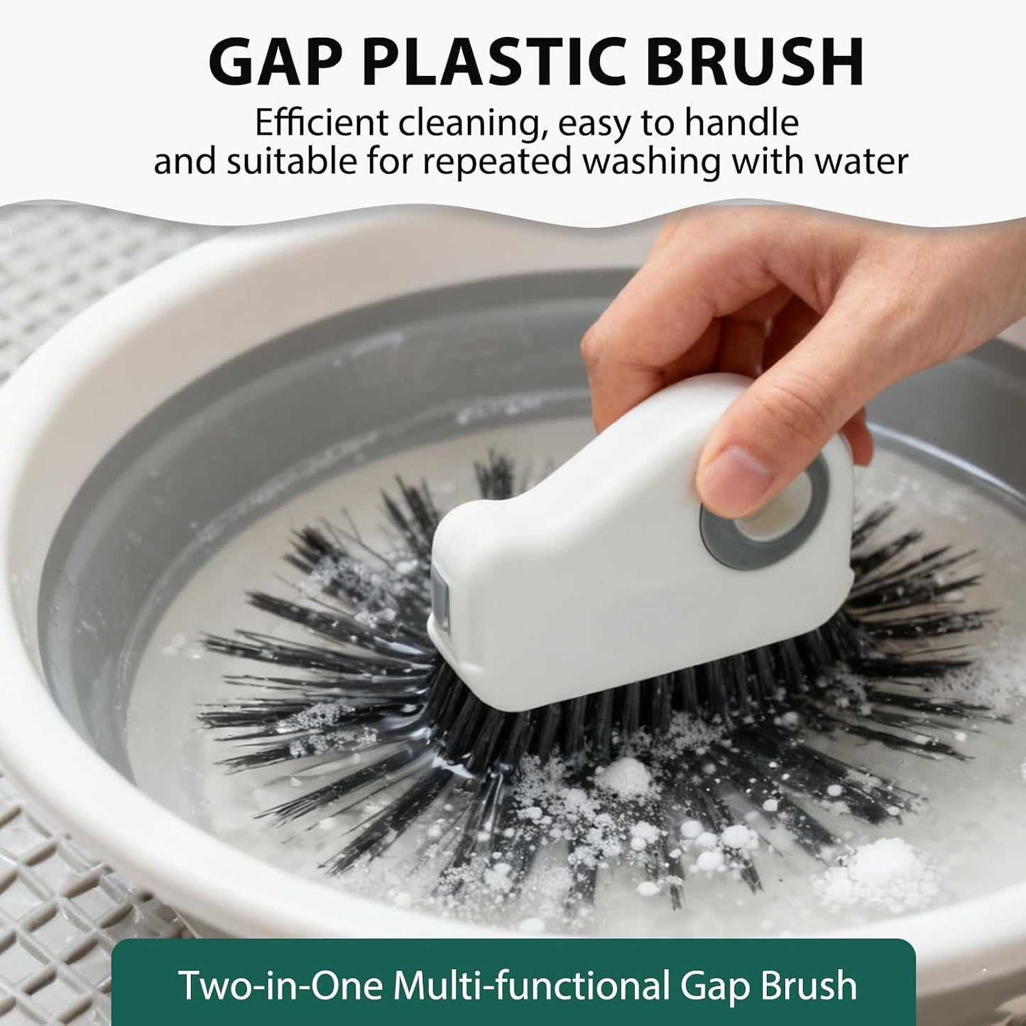 2-in-1 Window Groove Cleaning Brush, Handheld Crevice Cleaner Tool with Dustpan, Sliding Door Track Cleaning Brushes for Keyboard Blind Gap Corner Detail Sweeper Space