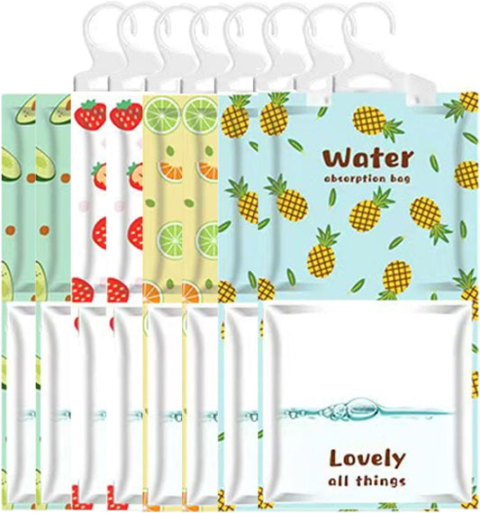 8 Pieces Dehumidifier Hanging Bags for Kitchen, Bathroom, Closet, Wardrobe Dehumidifier Bags (4 Colors)