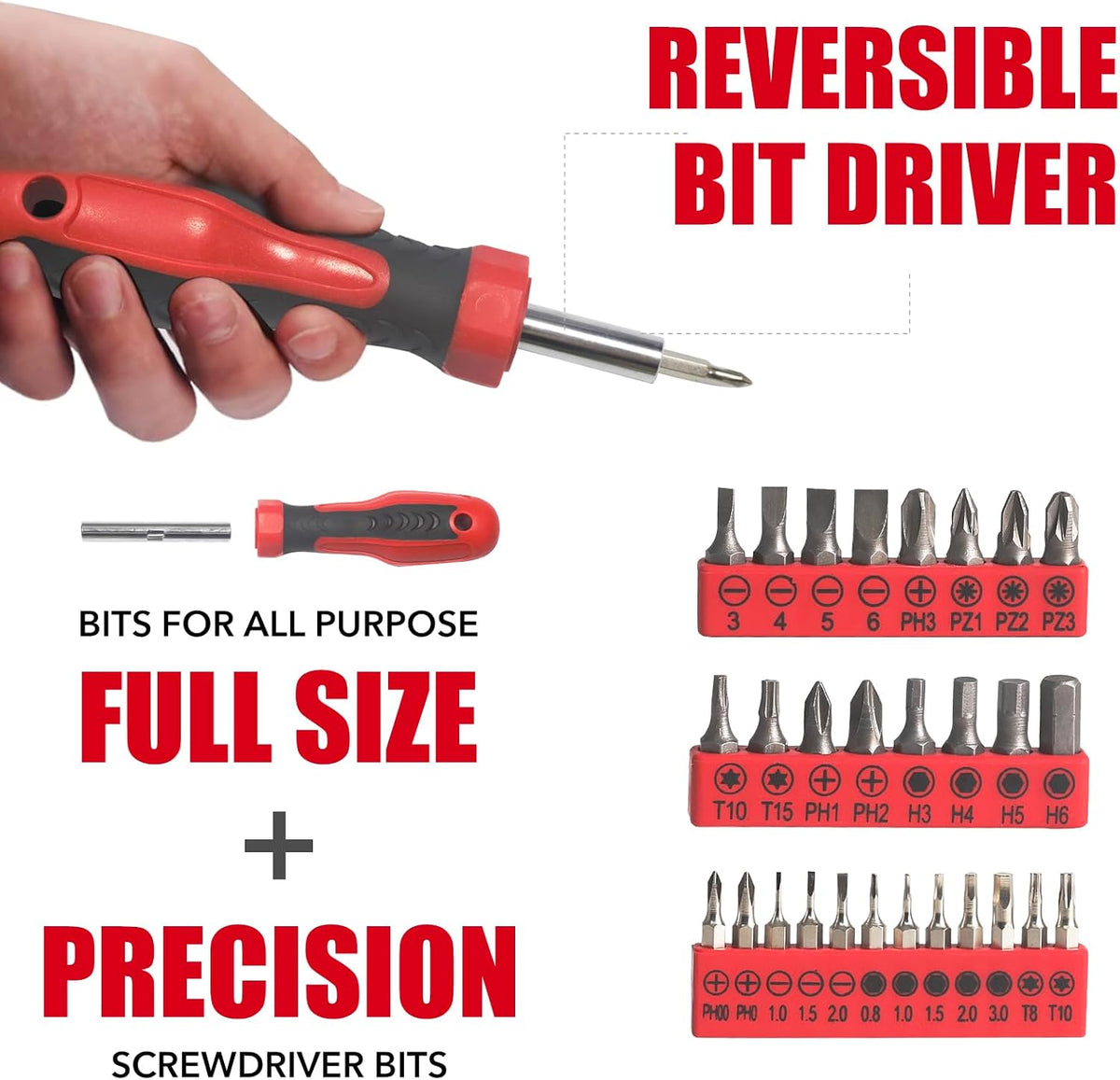 SPICIMOMO Basic Home Red Tool Kit - 38 Pieces Tool Set with Portable Storage Boxes for Daily Repairing and Maintenance, Home DIY Tool Kit Set for Office & Garage