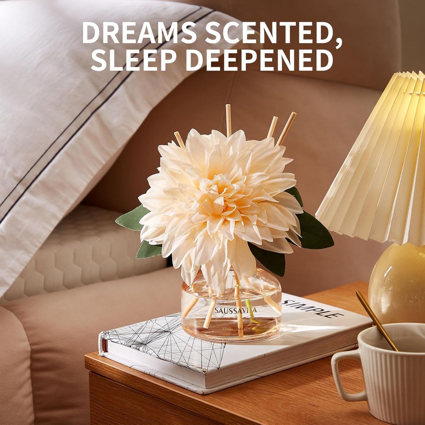 Reed Diffusers Set, 7.10 oz Flower Scented Diffuser with 7 Sticks, Long Lasting Home Fragrance for 120 Days, Perfect for Bathroom, Shelf Decor, Air Fresheners