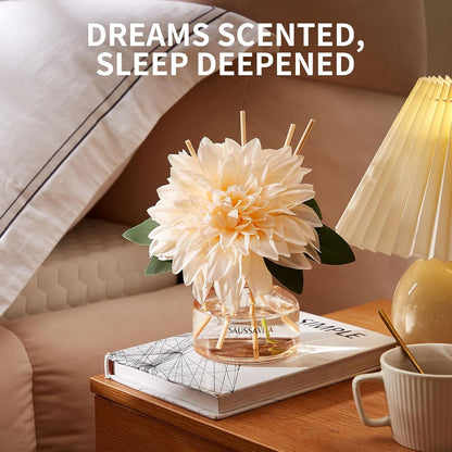 Reed Diffusers Set, 7.10 oz Flower Scented Diffuser with 7 Sticks, Long Lasting Home Fragrance for 120 Days, Perfect for Bathroom, Shelf Decor, Air Fresheners