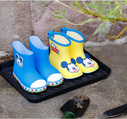 Set of 3 Boot Tray,Water Resistant Plastic Utility Shoe Tray Mat for Indoor and Outdoor Use in All Seasons Weather, Multi-Purpose Dog Food Bowls