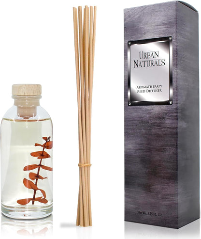 Urban Naturals Smoked Vanilla Reed Diffuser Set with Vanilla Bean, Sandalwood & Leather | Made in the USA - Colors B