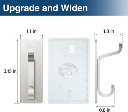 pickpiff Wall Hooks for Coat and Towel: 13LB Strong Adhesive Door Hanger Stick on, White 4 Pack