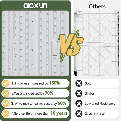 AOXUN Horizontal Storage Sheds 21 Cu.ft, HDPE Outdoor Storage Box 160 Gallon, Waterproof Lockable Resin Deck Box with Spring-Assisted Lid, Patio Storage for Garden, Pool, Cushions, Tools, White