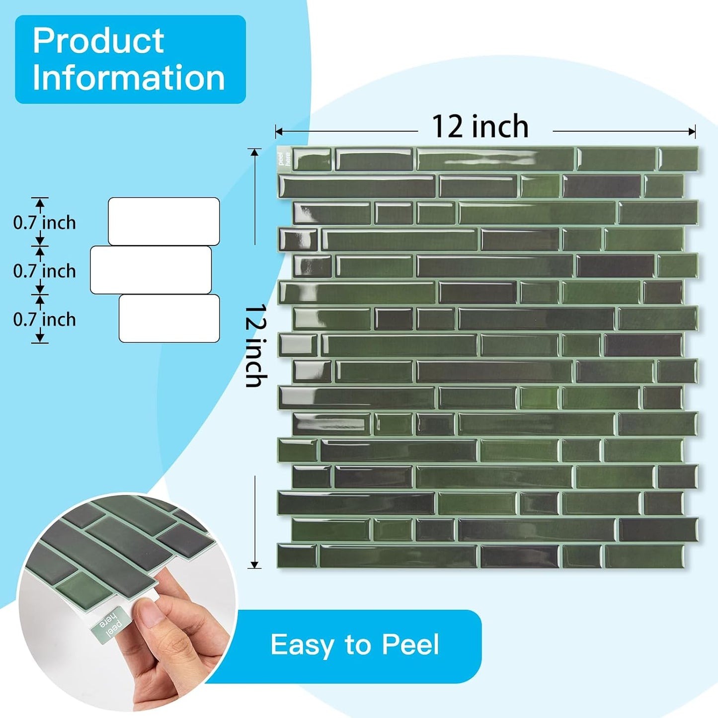 Art3d 10-Sheet Heavy-Duty Peel and Stick Backsplash, Waterproof Wall Tiles Stick on Kitchen Backsplash Living Space, Beige & White
