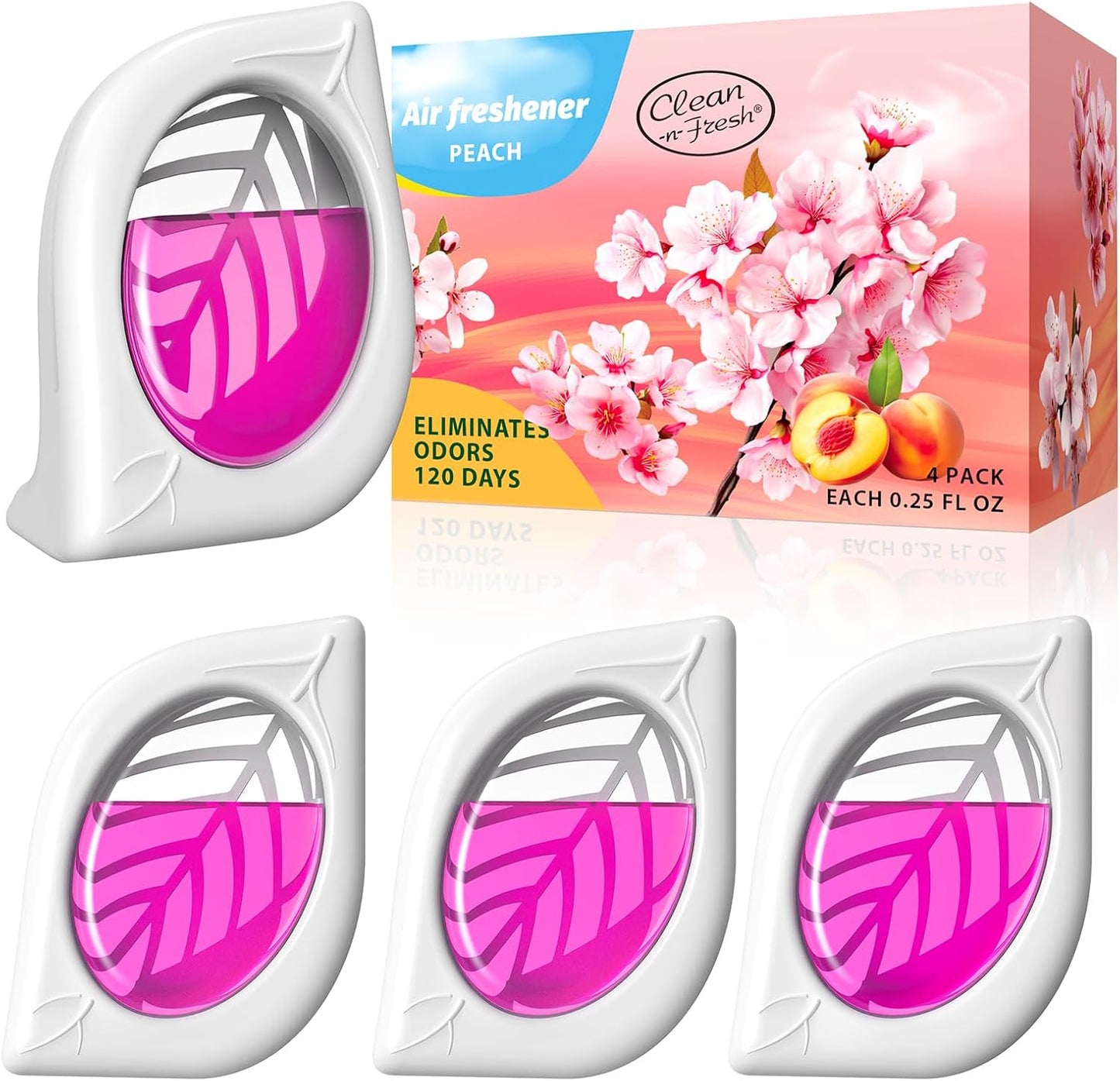 Air Freshener for Home, 4 Pack, Eucalyptus & Mint, Odor Eliminator for Small Area Closets Bathroom Pets Strong Odor, Up to 120 Days