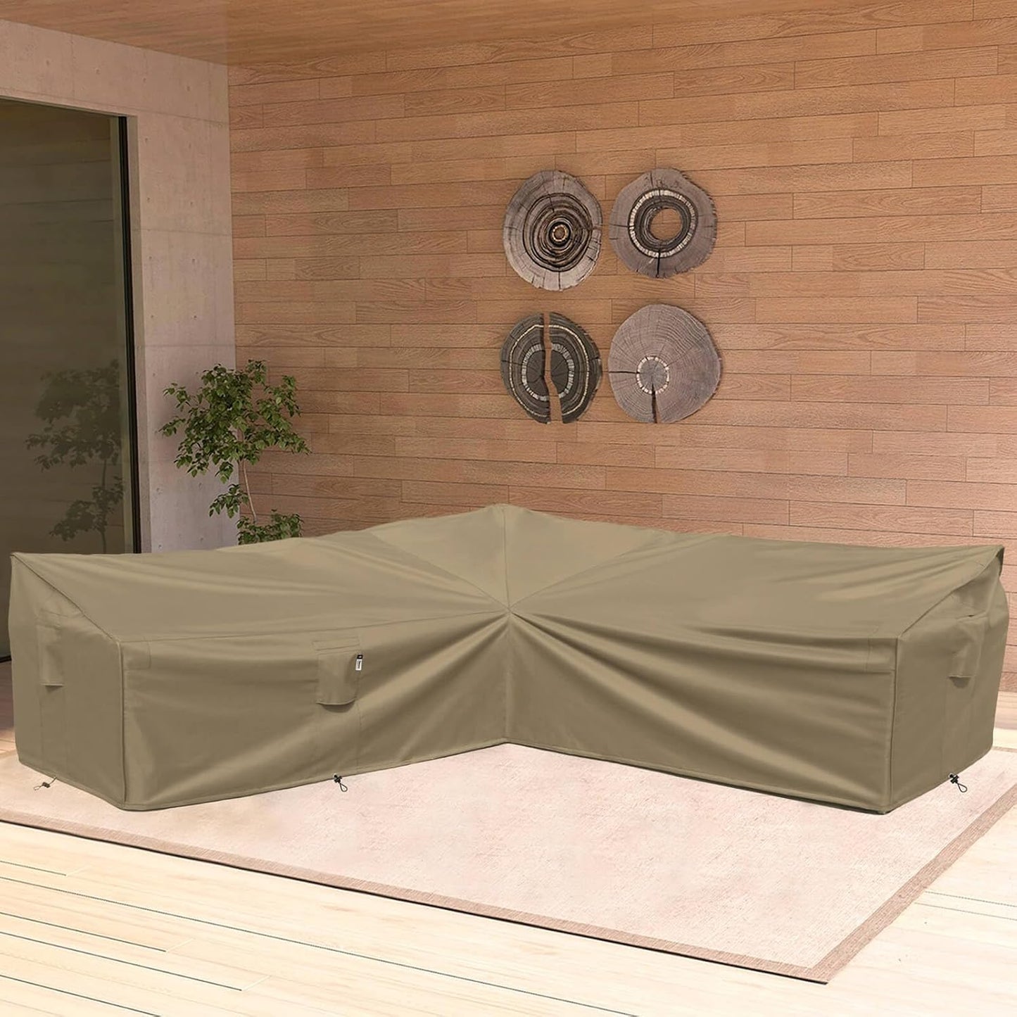 Patio Deck Box Cover, 63x30 Inch Fire Pit Covers with Straps and Handles, Waterproof Heavy Duty Outdoor Furniture Winter Cover for Keter, Suncast, Lifetime Container
