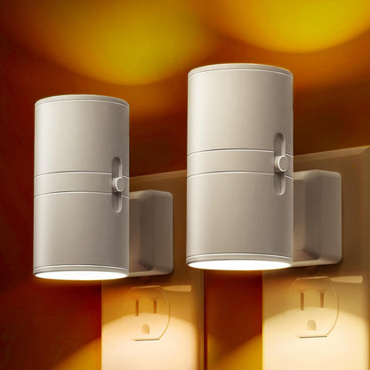 L LOHAS LED Night Light Plug in, Night Lights Plug into Wall, Light Sensor, 0-100LM Soft White 3000K, Dimmable Night Light, Modern Nightlight for Kids Bathroom Hallway Bedroom Kitchen Stairway, 2 Pack