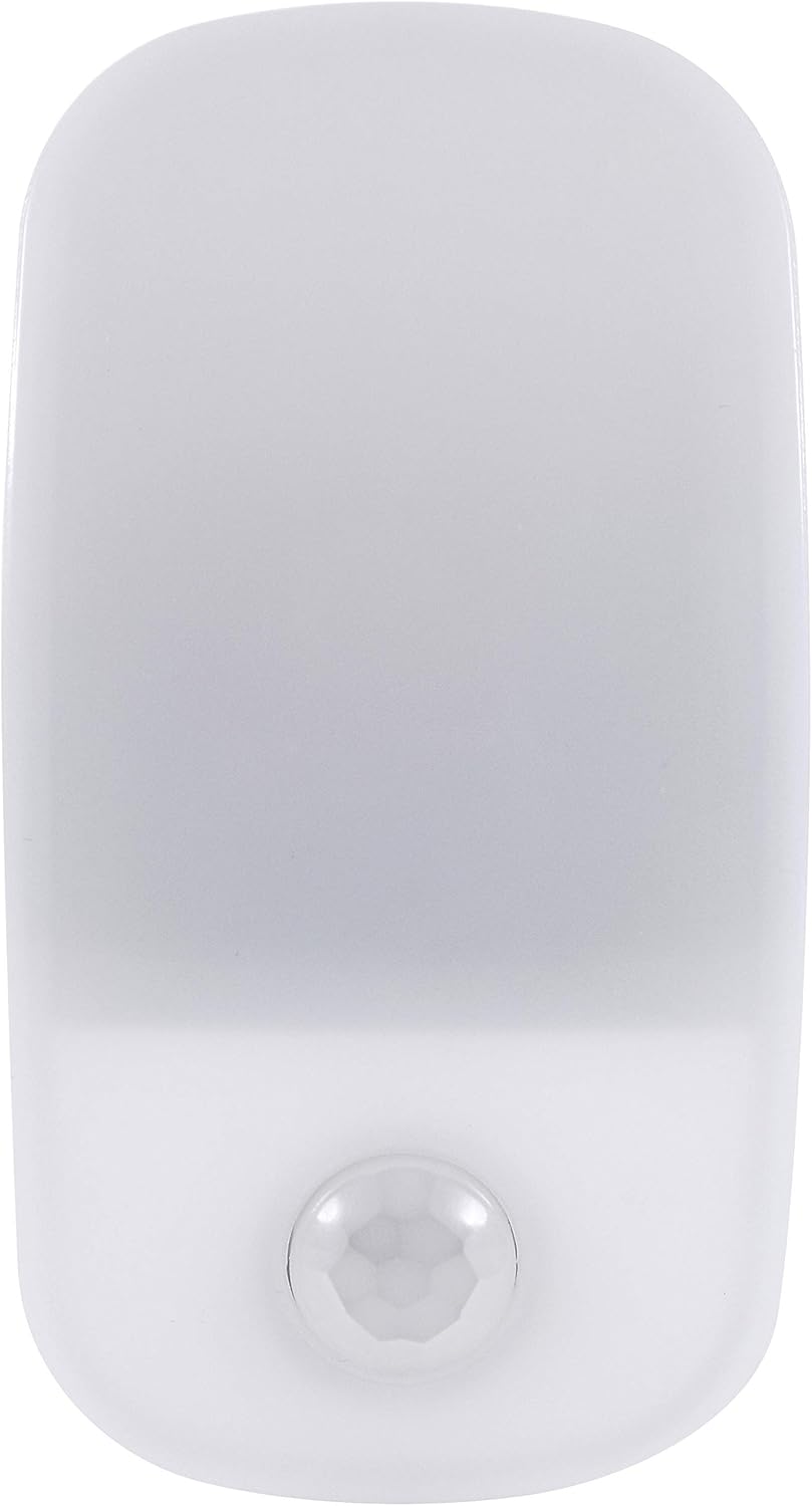 LEDVANCE Sylvania LED Mini Automatic Plug-in Night Light with Sensor, Motion Activated, Dusk to Dawn, Warm White, Plug-in Type - 1 Pack (64988)