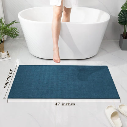 chakme Bathroom Rugs Mat 24x17, Ultra Thin Non Slip Bath Mat Small Quick Dry Absorbent Bath Mat for Bathroom Floor, (Dark Beige, 24"x17")