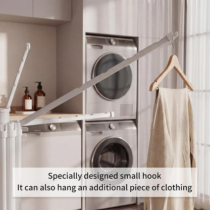 RFOUO Wall Mounted Clothes Drying Rack Tripod,Foldable Drying Rack,Wall Mounted Dryer Rack Clothing,Over The Door Drying Rack for Laundry Bedroom Household Aluminium