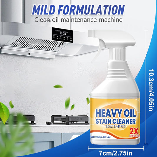 Kitchen Heavy Oil Cleaner Spray,100ML All Purpose Kitchens Heavy Oil Cleaning Agent, Grease Remover, , Multipurpose Kitchen Cleaner Spray for Countertops,stovetop , Ovens and Appliances (100ML-1PC)