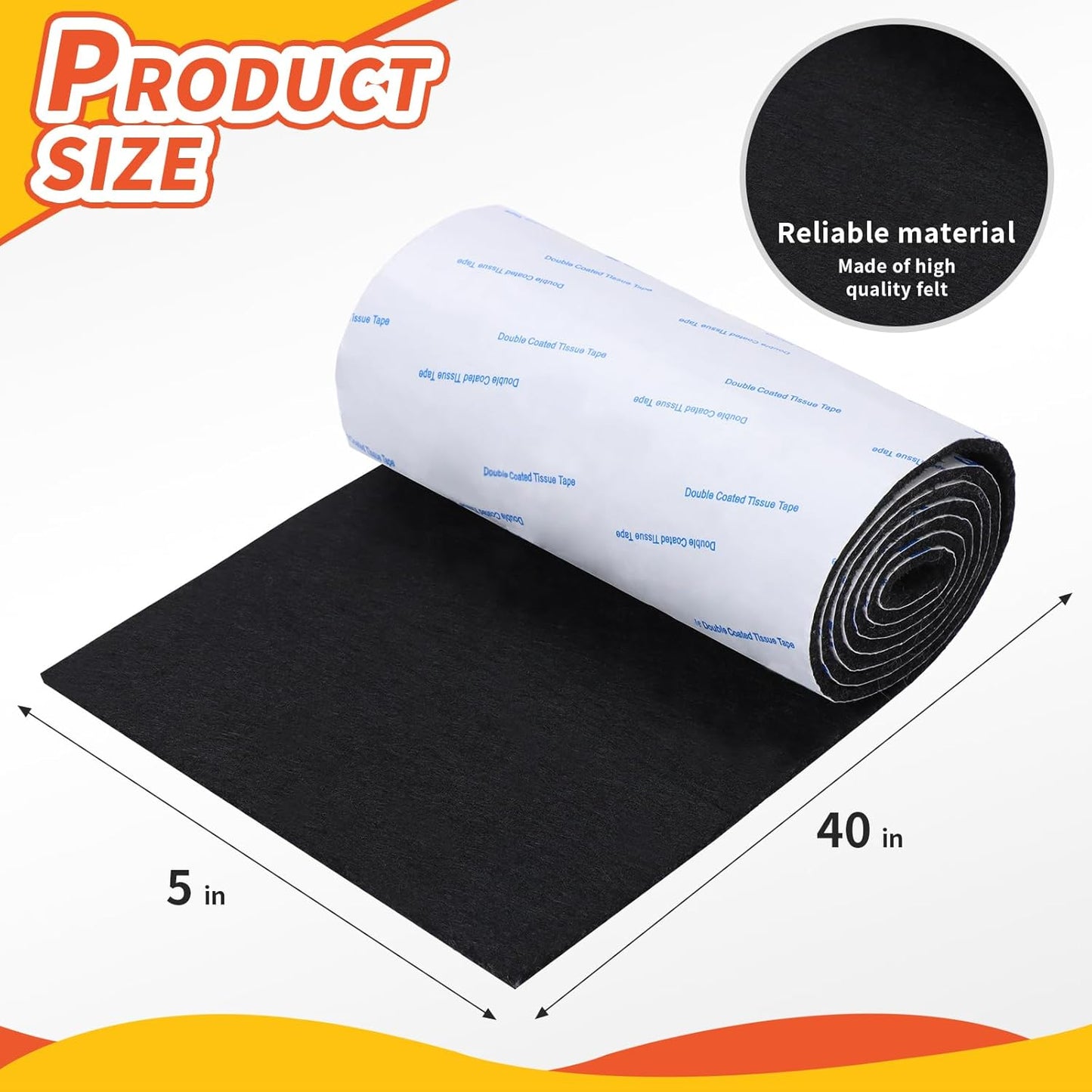 Felt Furniture Pads 120 PCS, Non Slip Self Adhesive Felt Pads Chair Leg Floor Protectors for Furniture Feet Wood Hardwood Floors, 1 inch Round, Black