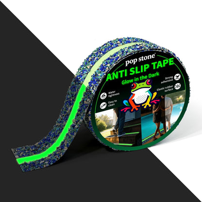 Waterproof Anti-Slip Traction Tape | 2" x16.5 FT | Heavy-Duty EPDM Rubber, Strong Grip & Barefoot Gentle | Indoor & Outdoor Solution: Poolside, Bath, Ramps, Stairs, Board Steps