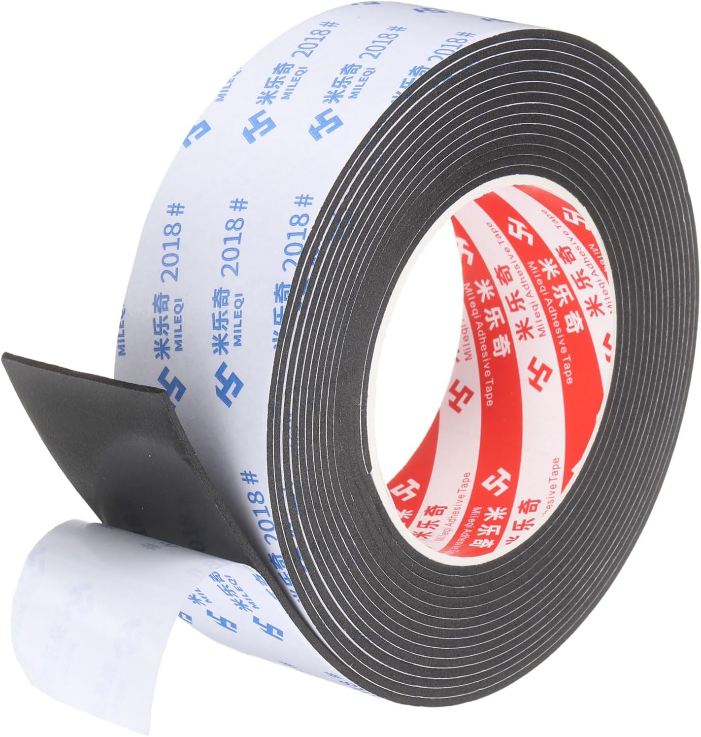 PATIKIL Sponge Rubber Foam Tape, 5/8" W x 1/8" t x 16.4ft l Self-Adhesive Foam Insulation Tape Weather Stripping for Window Door Soundproofing Weatherstrip AC Seal Strip, Black
