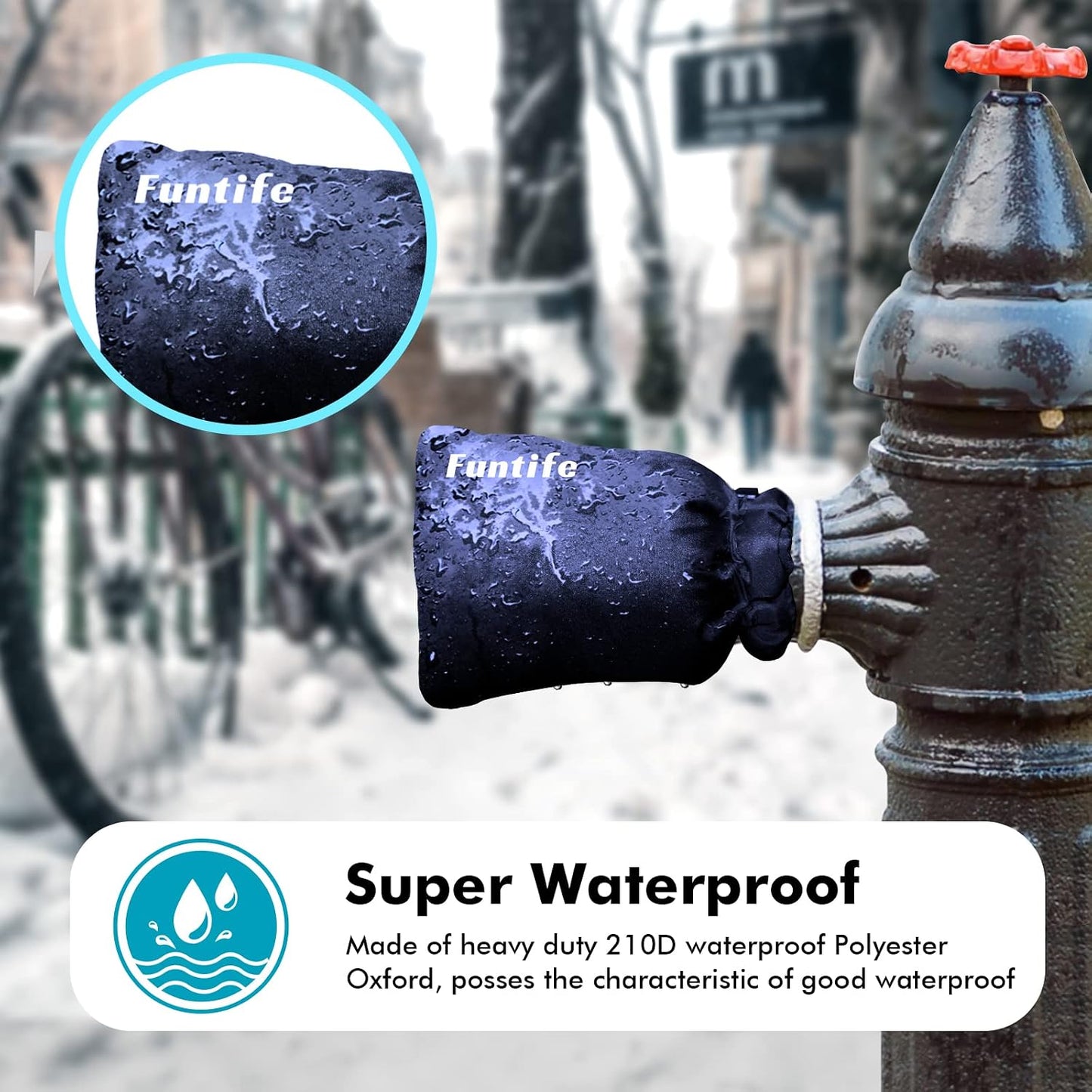 Outdoor Faucet Cover Socks for Winter Freeze Protection, Insulated Hose Spigot Covers for Outside Cold Weather Extra Large XL 2 PcsBLACK