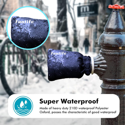 Outdoor Faucet Cover Socks for Winter Freeze Protection, Insulated Hose Spigot Covers for Outside Cold Weather Extra Large XL 2 PcsBLACK