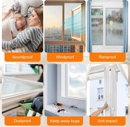 Bruiefpap 39.4FT Weather Stripping for Doors and Windows, Self-Adhesive Soundproofing Door Seal, Door Insulation for Sliding, Exterior, Frames and Front, 0.35'' Wide x 0.35'' Thick, Grey