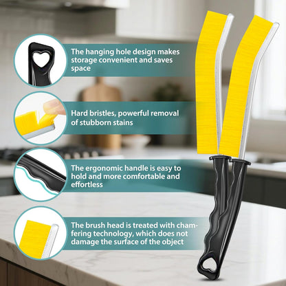 6Pcs Crevice Cleaning Brushes for Household Use, Grout Cleaner Brush, Hard Bristle Groove, Gap Cleaning Tool, Suitable for Hard-to-Reach Regional Spaces（Thick）