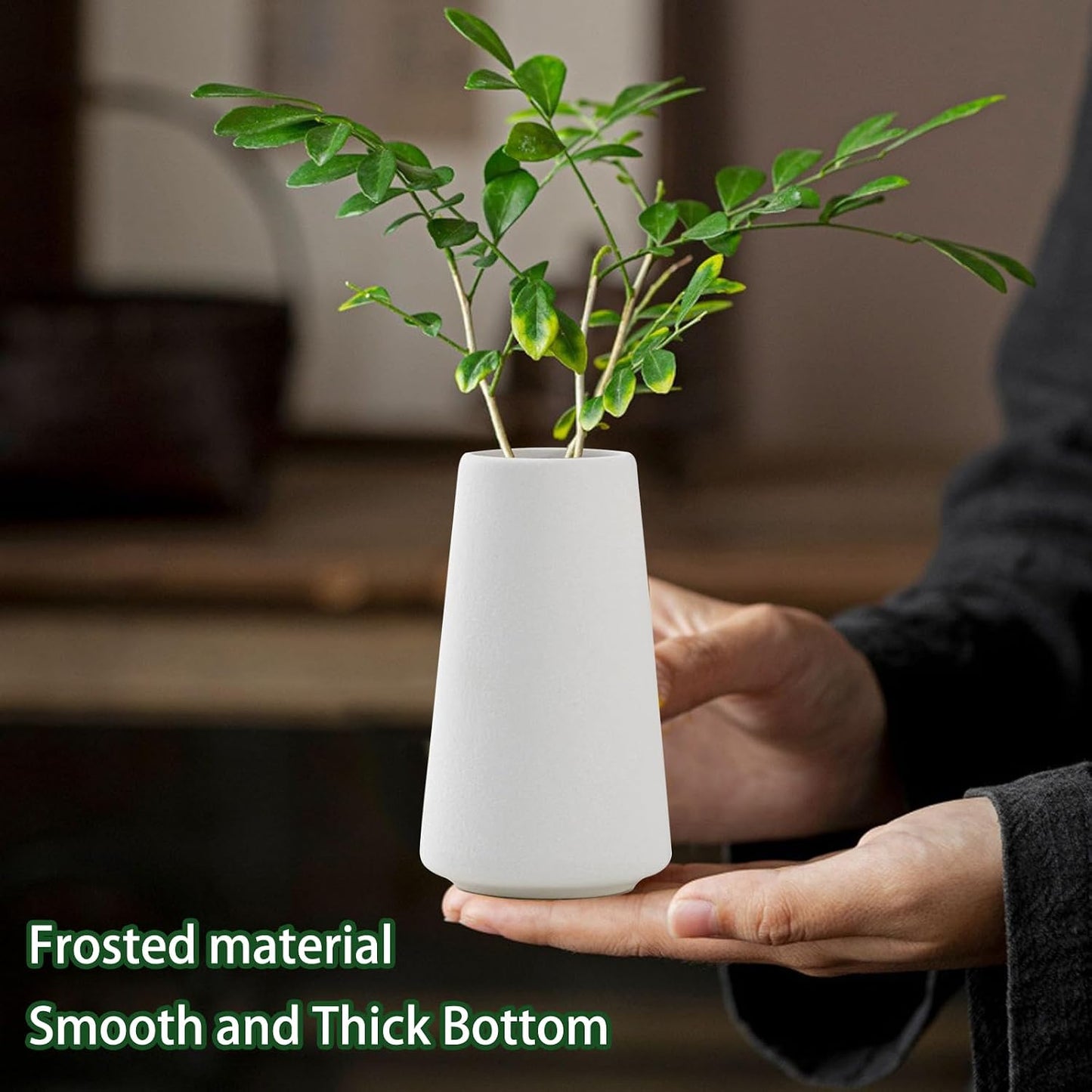 5'' White Ceramic Bud Vases Set of 10,Small Vases in Bulk for Flowers,Mini Vases for Centerpieces,Modern for Floral and Pampas Grass,Boho for Wedding,Party,Table Home Decor