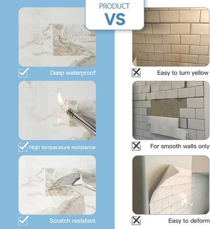 2026 New Upgrade Peel and Stick Backsplash Tile, Peel and Stick 11.34" X 11.57" Wall Tile for Kitchen, Bathroom, Fireplace, Laundry (Beige Ecru, 10 Packs)