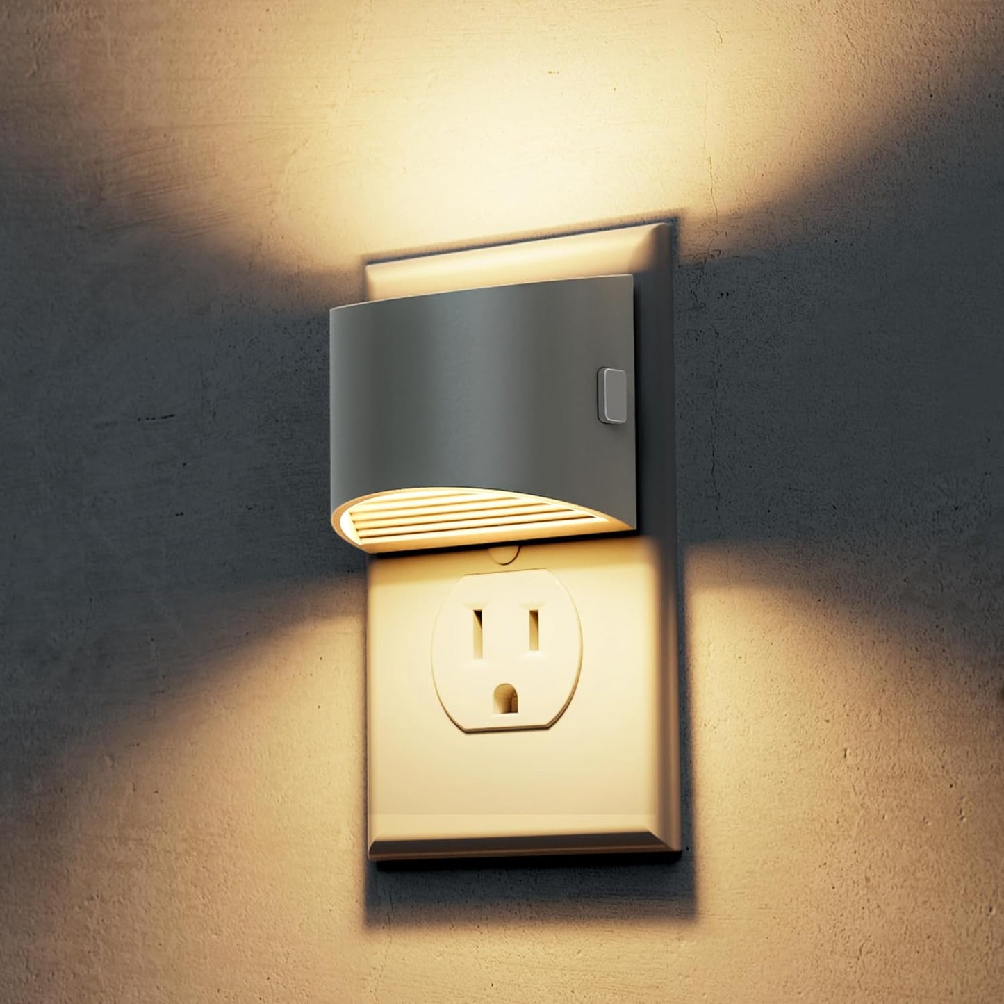 L LOHAS LED Night Lights Plug into Wall 2 Pack, Dusk to Dawn Sensor Nightlight, Brightness Adjustable, 3000K Soft White