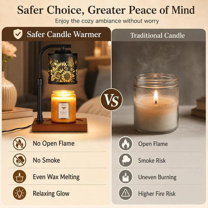 mocosa Candle Warmer Lamp with Adjustable Height Dimmable for New Home Decor Electric Candle Warmer for Jar Candles Birthday Gifts for Women Mom(Hummingbird)