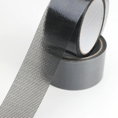 Window Screen Repair Tape, 50mmx2m Self-Adhesive Screen Tape Mosquito Net Mesh Tape Waterproof Door Window Screen Patch Replacement for Window Door Tears Holes Repairing(Black)