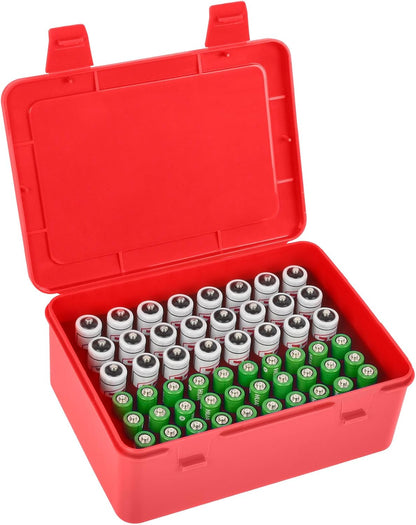 FULLCASE Battery Organizer Storage Case with Tester,Holds 18 AA & 18 AAA Batteries