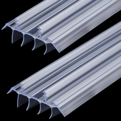 Pushglossy 1 Pcs Replacement Door Bottom with Vinyl Fins 36" Long 1 3/4" Wide Threshold Seal Bottom of Door Weatherstrip Kerf Weather Stripping for 7/8" Between Barbs (White)