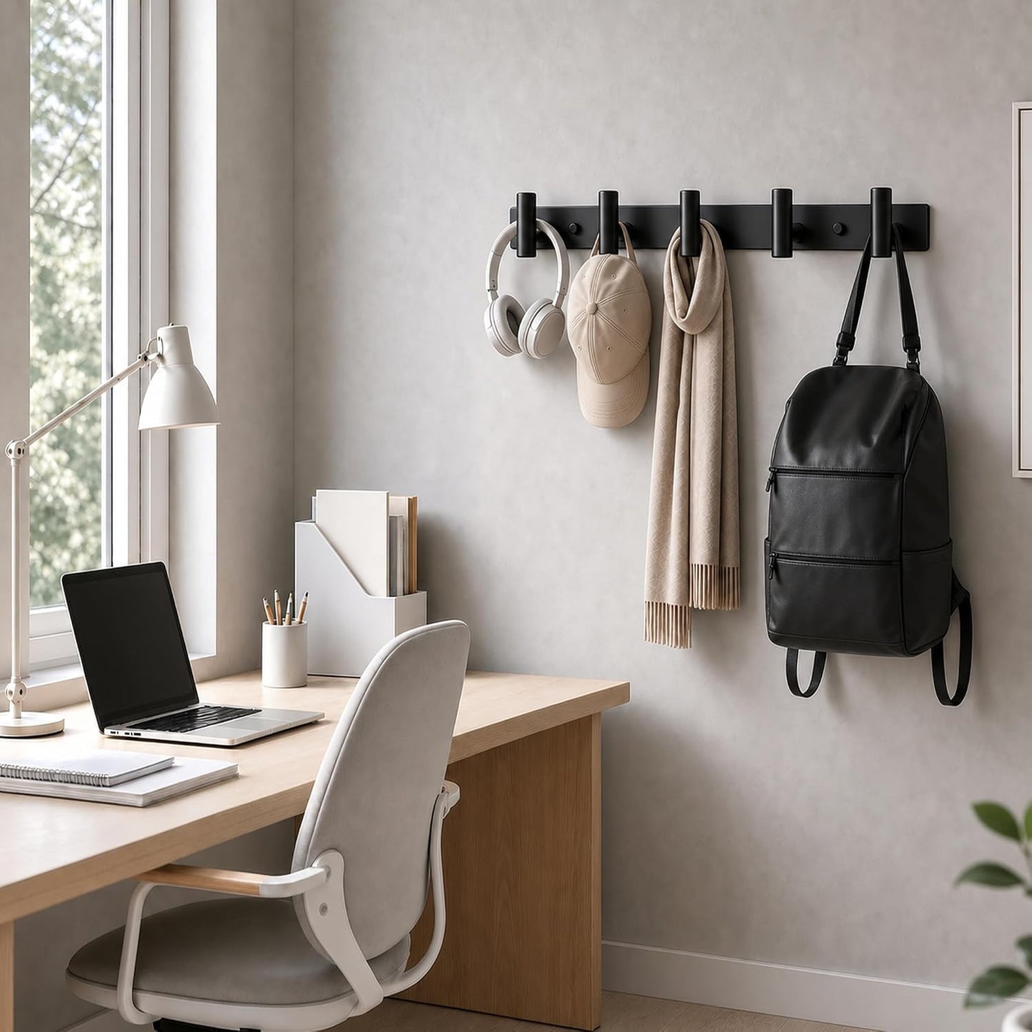 Wall Mounted Coat Rack-3 Hooks, Heavy Duty Stainless Steel Wall Hooks for Towel Coat Bag, Hat Rack Coat Hanger Coat Hooks Towel Racks for Bathroom Entryway Kitchen Office (Silver, 1 Pack)