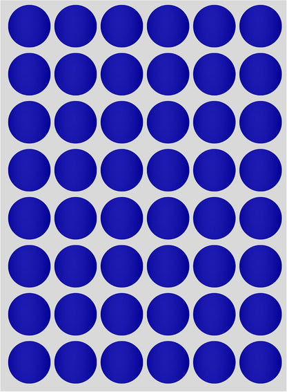 Royal Green Dot Sticker 11/16" Inch (17mm) Colored Labels in Purple - 2400 Pack - Colors B