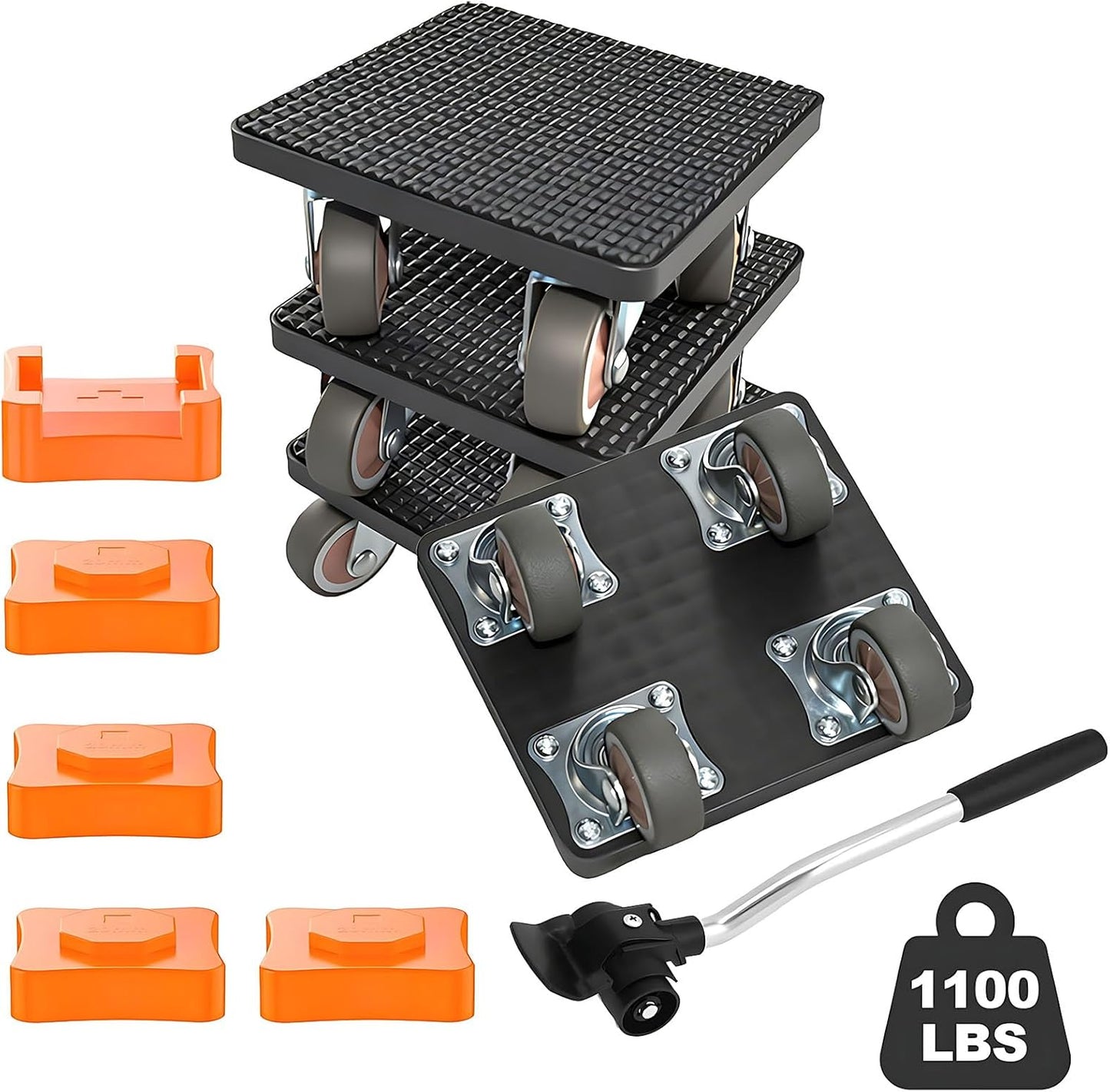 New Upgrade Furniture Sliders Furniture Movers with 4 Wheels, Furniture Lift Mover Tool Set with 360° Rotatable, Furniture Dolly for Moving Heavy Duty Sofa, Bed, Maximum Load 1100LBS