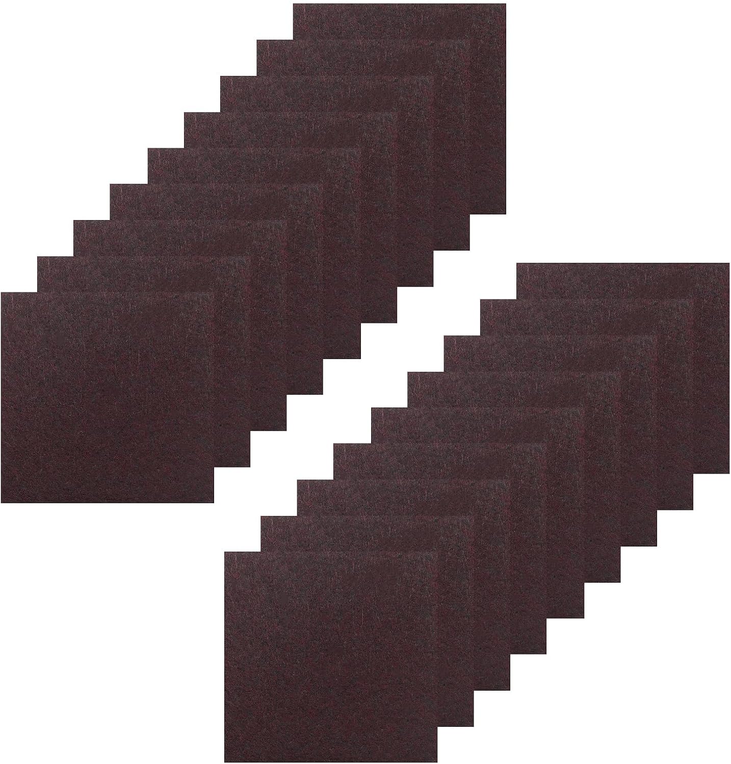 Furnigear 1.5x1.5 Inch Square Felt Furniture Pads, 18Pcs Self-Adhesive Floor Protectors for Chair Legs, Hardwood Floors - Cuttable, Anti-Scratch, Brown