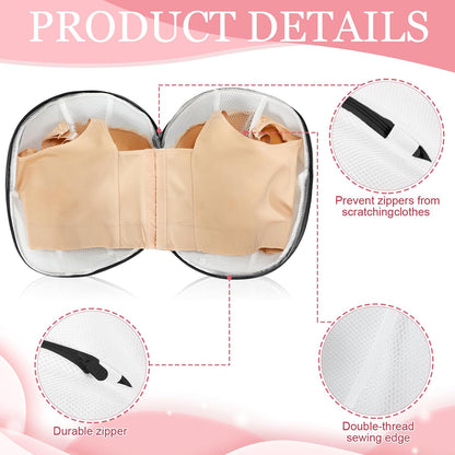 Shappy 6 Pieces Bra Washing Bag for Laundry Mesh Wash Lingerie Underwear Brassiere Washing Bags with Zipper for Women Laundry Storage(7.87 Inch,Pink)
