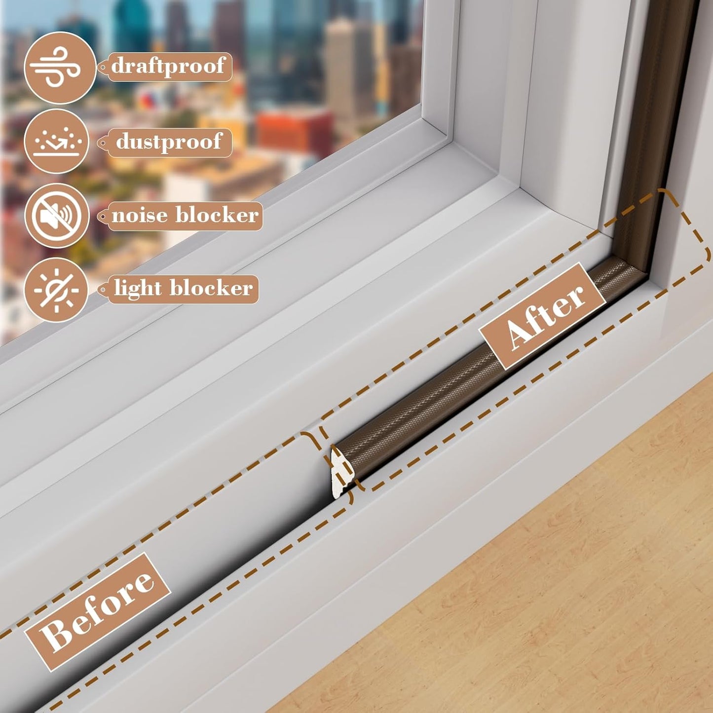 16.4 Ft Weather Stripping Door Seal Strip,Self-Adhesive Foam Weather Strip for Window Door Insulation,Soundproofing Weatherstripping for Windows Gap Filler,Wedge Window Sealer Tape for Winter,Black