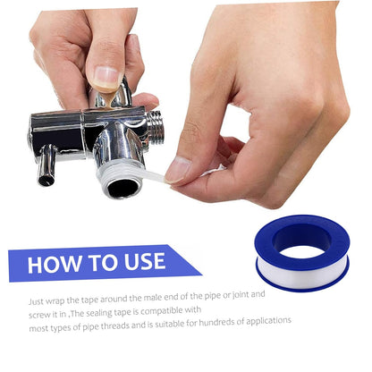 30pcs PTFE Thread Seal Tape for Plumbing High-Temperature Duct Tape Moisture Acid Cover for Protection for Leak Prevention and Pipe Sealing