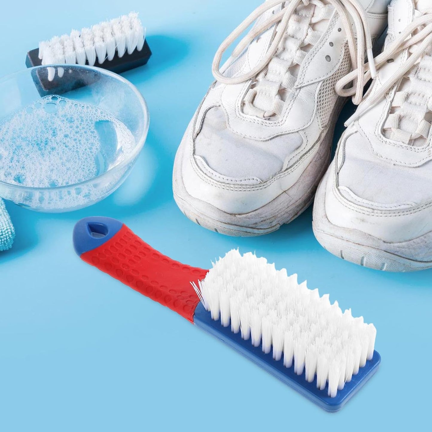 2pcs Soft Shoe Cleaning Brushes for Laundry, Fabric and Carpet Scrubber, Gentle Stain Remover Brushes for Sneakers and Clothes, Household Shoe Care Accessories