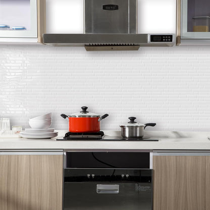 Yipscazo 10 Sheets Peel and Stick Backsplash for Kitchen Wall, 12''x12'' Waterproof Stick on Backsplash Smart Tiles for Bathroom,Removable Backsplash Wall Tiles in Gray White