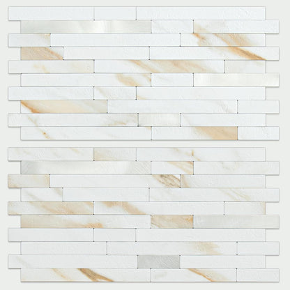 AULIGET 20 Sheets Peel and Stick Backsplash, Black & Grey Wood Look PVC Mixed Metal Stick on Backsplash Tiles for Kitchen